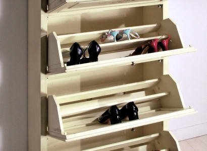 Shoe cabinet 4-compartment dresser solid wood furniture shoe cabinet shoe rack shelf new