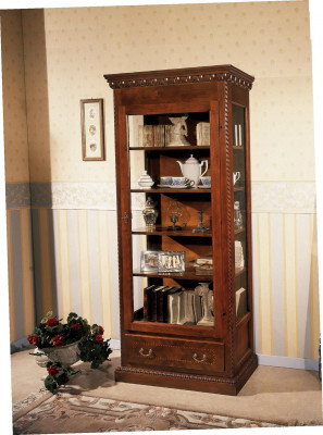 Solid wood furniture glass display cabinet real wood sideboard living room display cabinet