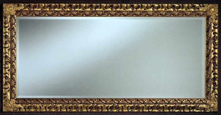 Mirror Italian Classic Designer Furniture Wall Mirror Wood Gold New XXL
