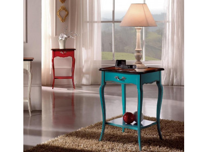 Console Nightstand Bedroom Side Table Modern Design Furniture Wood Azure Blue