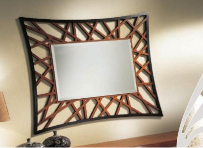 Mirror Wall-Mounted Mirror Wood Modern Wall Mirror Furniture Little Mirror Design 111x89 New