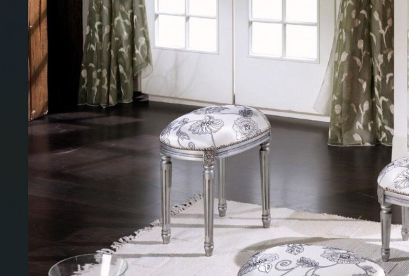 Upholstered bench, footstool, ottoman, pouf, living room designer stool