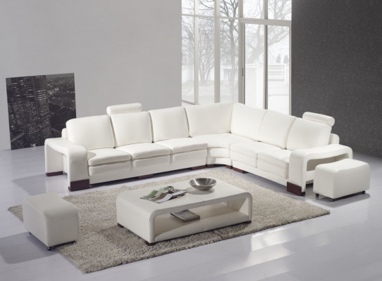 Complete Sofa Set Modern Corner Sofa + Ottoman + Coffee Table