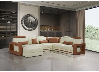 Designer couch U shape corner sofa upholstered couch leather sets living landscape new