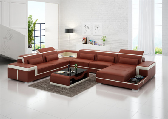 U-shaped sofas sofa couch upholstery suite living landscape design corner sofa leather new
