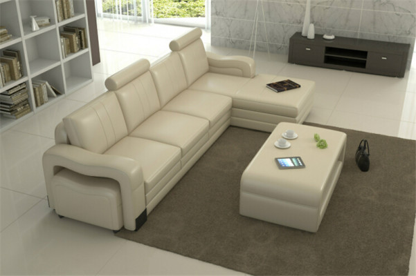 Leather Modern Couch Living Landscape Leather Sofa Sofa Set Sofa L-Shape