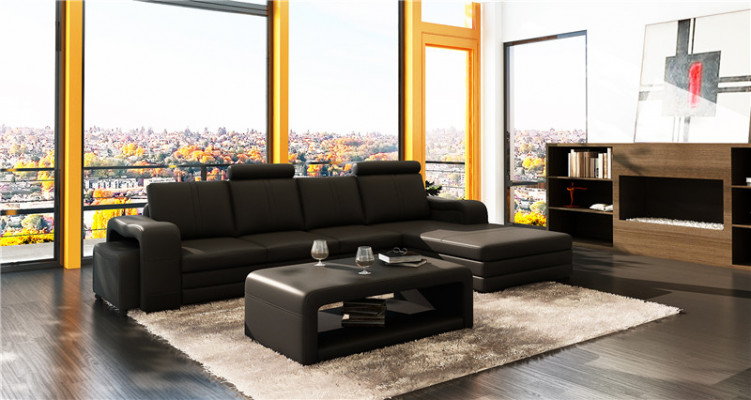 Leather Modern Couch Living Landscape Leather Sofa Sofa Set Sofa L-Shape