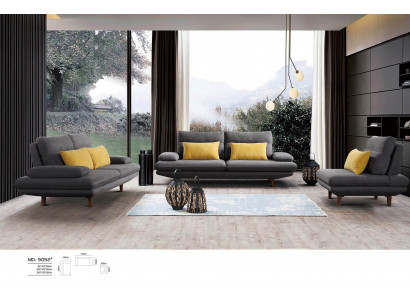 Sofa Couch Upholstery Seat Design Set 3+2+1 Textile Couches Sofas Fabric