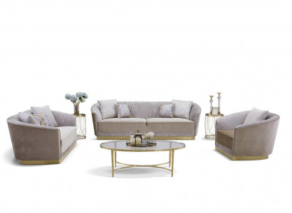 Sofa set 3+2+1 fabric sofa couch seat textile fabric upholstery group leather