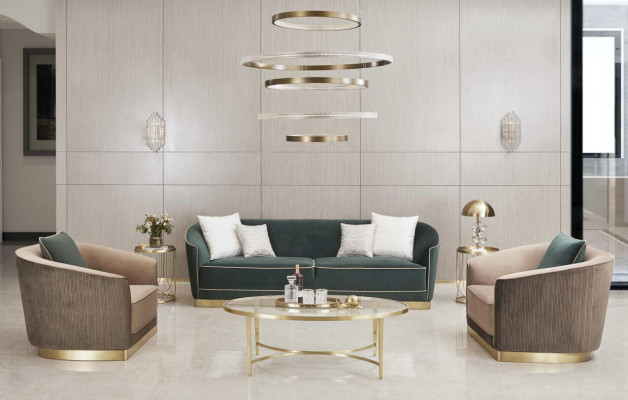 Sofa set 3+2+1 fabric sofa couch seat textile fabric upholstery group leather