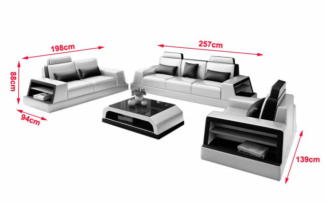 Leather sofa couch set upholstery 3+1+1 seater couches sofa design leather new