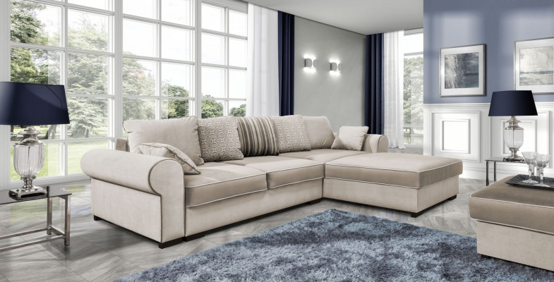 Fabric L-Shape Couch Living Landscape Corner Sofa Set Modern Design Sofa Textile
