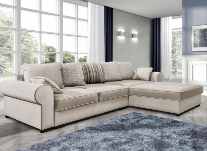 Fabric L-Shape Couch Living Landscape Corner Sofa Set Modern Design Sofa Textile