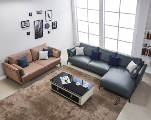Modern sofa corner set L-shaped upholstered seat corner couch 2-seater group