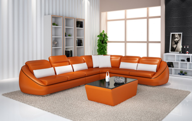 Designer sofa couch corner sofa with stool living landscape set upholstery
