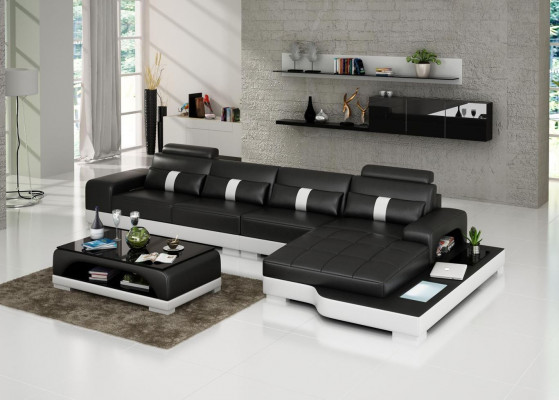 Corner sofa sofa living landscape L shape upholstered couch leather sofa sofas
