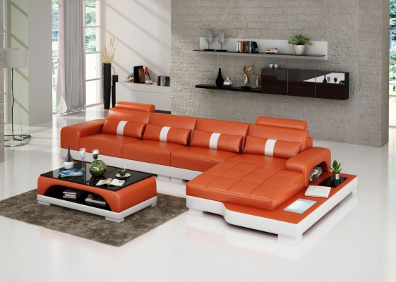 Corner sofa sofa living landscape L shape upholstered couch leather sofa sofas