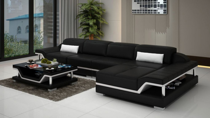 Design corner sofa L-shape couch leather sofas white living area couches
