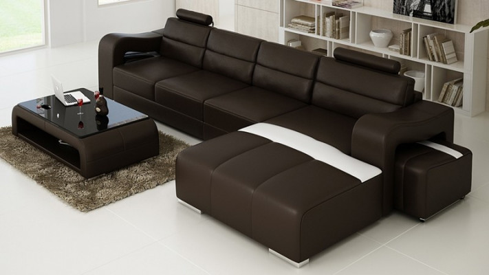 Couch Upholstery Set Living Area Design Corner Sofa Leather New L Shape