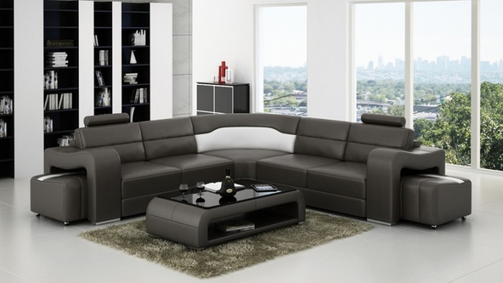 Sectional sofa couch upholstered living landscape leather corner sofas decoration set