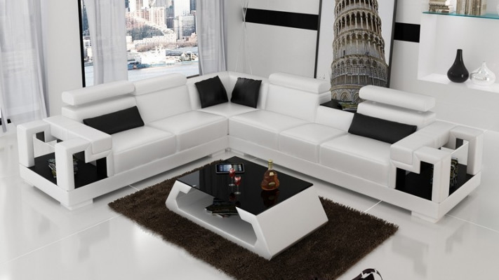 Corner sofa couch upholstery living area leather corner sofas set L-shape new