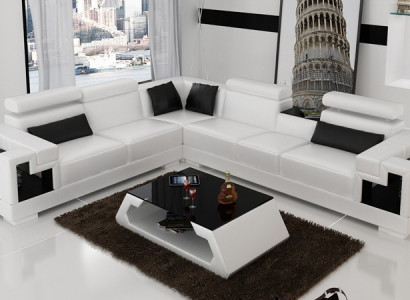 Corner sofa couch upholstery living area leather corner sofas set L-shape new