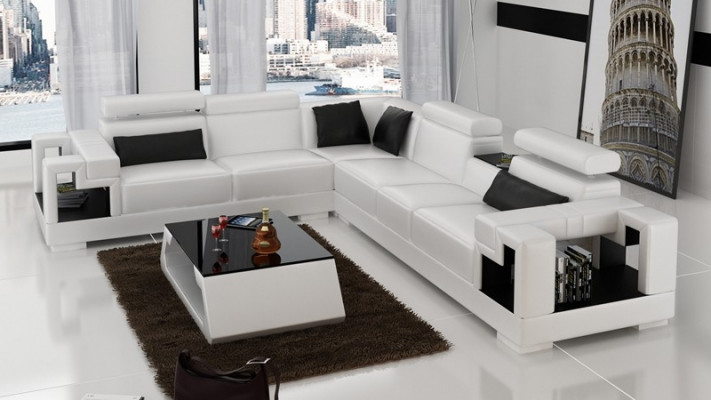 Corner sofa couch upholstery living area leather corner sofas set L-shape new