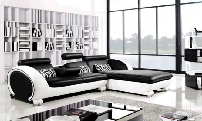 Corner sofa set leather sofa couch corner padding stool set complete