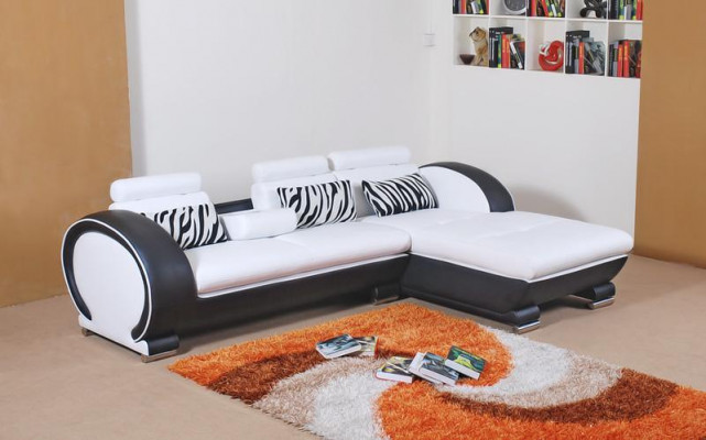 Corner sofa set leather sofa couch corner padding stool set complete