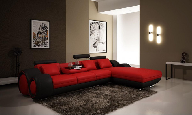 Corner sofa couch upholstered living landscape leather corner sofa set