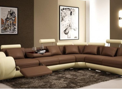 Sofa sectional couch upholstery seat living landscape suite L-shape fabric