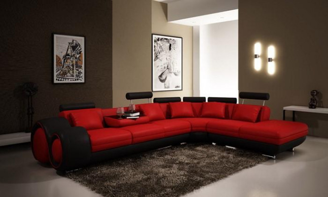 Sofa sectional couch upholstery seat living landscape suite L-shape fabric