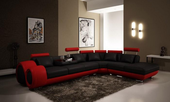 Sofa sectional couch upholstery seat living landscape suite L-shape fabric