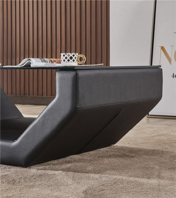 Noble luxury coffee tables glass design couch table sofa side leather tables