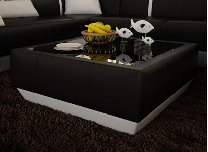 Padded sofa tables black coffee table glass table side modern