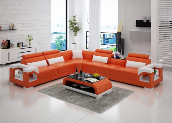 Modern leather sofa couch upholstery corner unit corner sofas sofa couches corner sofa + USB