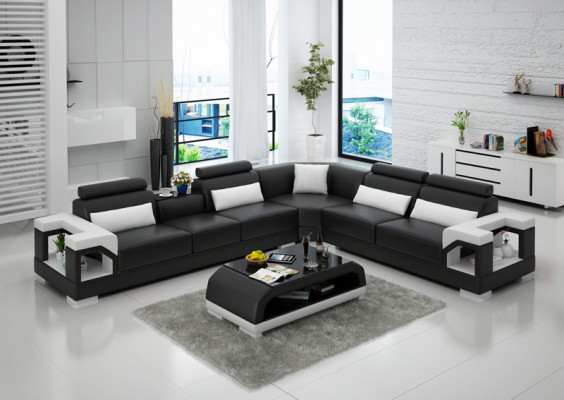 Modern leather sofa couch upholstery corner unit corner sofas sofa couches corner sofa + USB