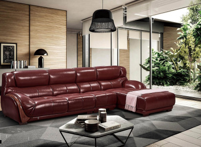 Corner sofa leather upholstery seat couch suite living room landscape sofas