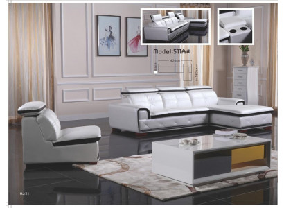 Upholstered Leather Couch Corner Sofa Seat Living Room Landscape Sofas New Corner