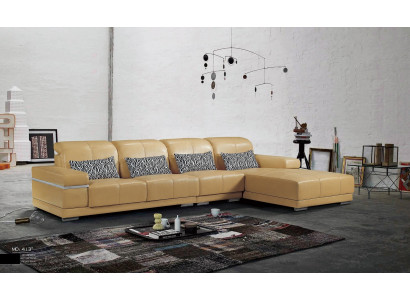 Corner sofa leather seat cushion set living room landscape sofas