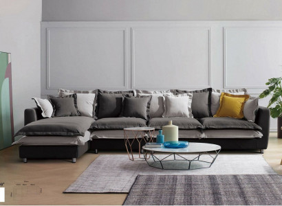 Corner sofa fabric seat upholstery couch set living room landscape sofas