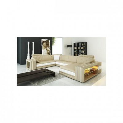 Sectional landscape corner sofa leather sofa couch upholstery seating corner suite DonbassB