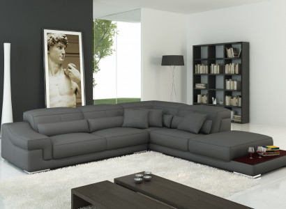 Multi-function reclining sectional leather sofa couch upholstered corner seating set