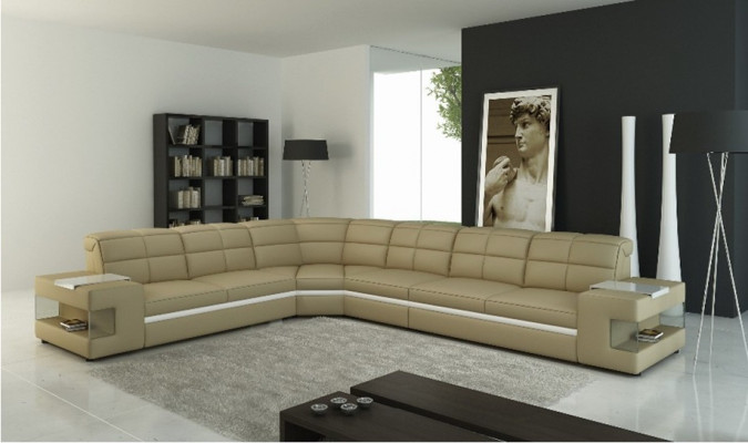 Leather sofa designer sofa corner sofa couch upholstered sofa corner suite with lighting