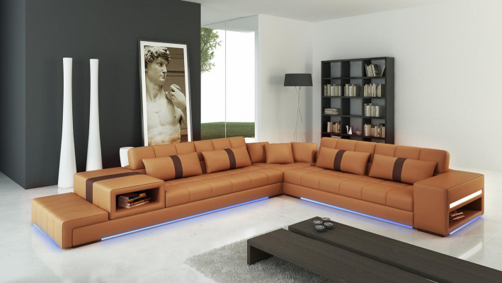 Leather sofa couch living landscape corner sofa corner set design sofa modern