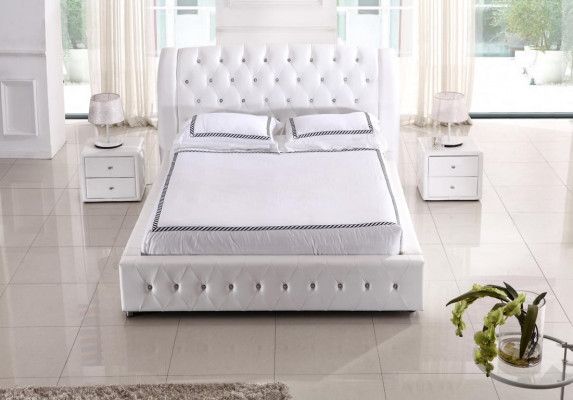 Modern XXL Hotel Design Bed Beds Luxury Double Leather Chesterfield
