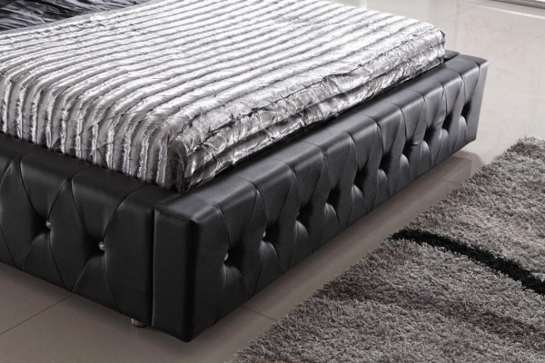 Modern hotel design bed XXL beds luxury double leather Chesterfield