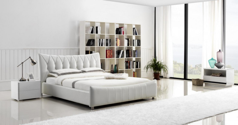 Modern design bed XXL beds hotel luxury style double leather 140 160