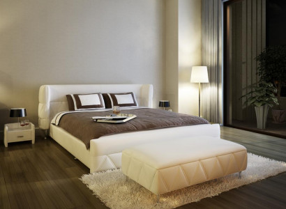 Modern design bed hotel XXL beds luxury style double leather 140 160 180x200cm