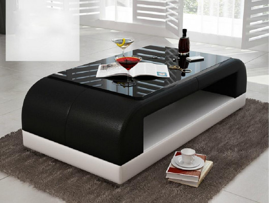 Coffee table glass design coffee table living room leather couch side sofa